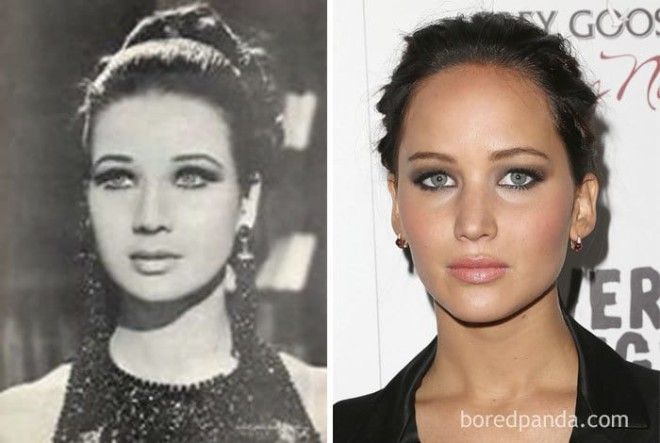 Egyptian Actress Zubaida Tharwat (1940-2016) And Jennifer Lawrence