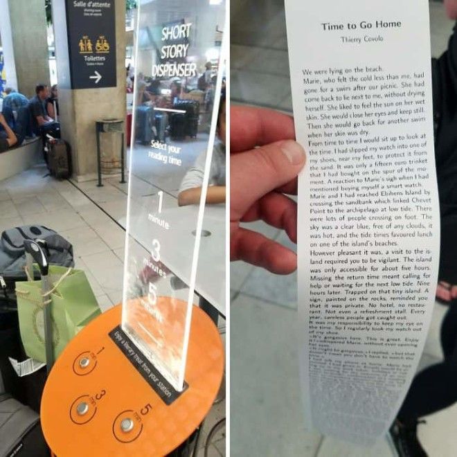 At This Airport They Have A Machine That Will Print Off Free Short Stories For You To Read While You Wait