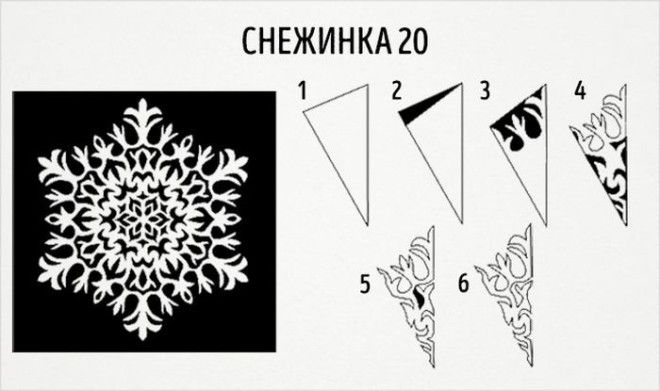 20 схем для вырезания снежинок из бумаги 20 схем для вырезания снежинок из бумаги новый год, своими руками, снежинки