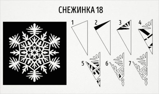 20 схем для вырезания снежинок из бумаги 20 схем для вырезания снежинок из бумаги новый год, своими руками, снежинки