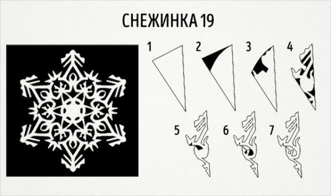 20 схем для вырезания снежинок из бумаги 20 схем для вырезания снежинок из бумаги новый год, своими руками, снежинки