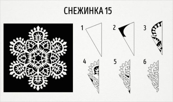 20 схем для вырезания снежинок из бумаги 20 схем для вырезания снежинок из бумаги новый год, своими руками, снежинки