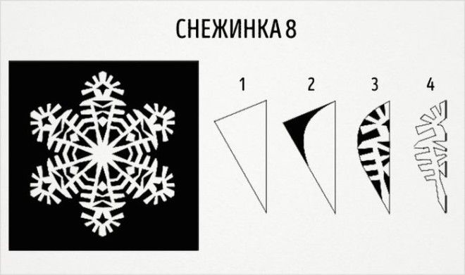 20 схем для вырезания снежинок из бумаги 20 схем для вырезания снежинок из бумаги новый год, своими руками, снежинки