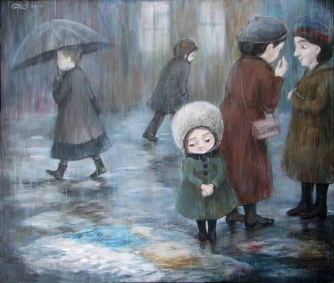 Ненастная погода. Автор работ: Нино Чакветадзе (Nino Chakvetadze). Ненастная погода. Автор работ: Нино Чакветадзе (Nino Chakvetadze).