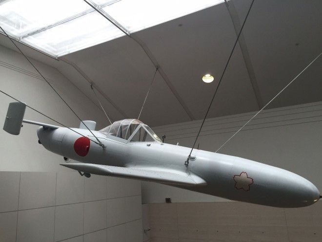 Японский самолет Yokosuka MXY7 Ohka в военном музее «Юсюкан» Yokosuka MXY-7 Ohka