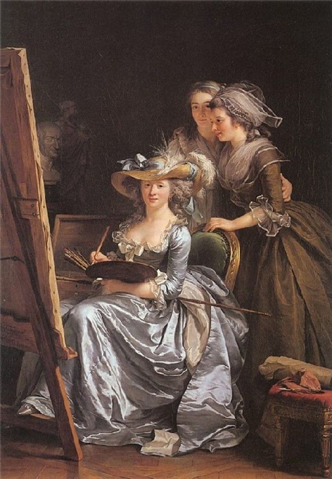Автопортрет с двумя моделями. (1785г.) Автор: Аделаида Лабиль-Жиар. Автопортрет с двумя моделями. (1785г.) Автор: Аделаида Лабиль-Жиар.