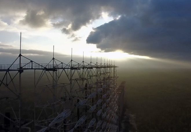 Вид с воздуха на легендарную чернобыльскую «Дугу»