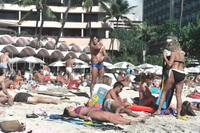 49 цветных фотографий повседневной жизни пляжа Вайкики