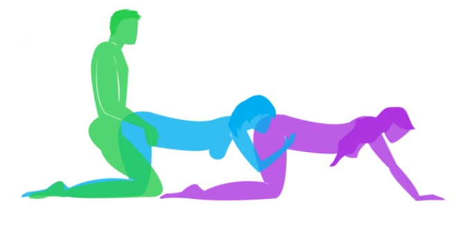 позы для секса втроём двойной доггистайл