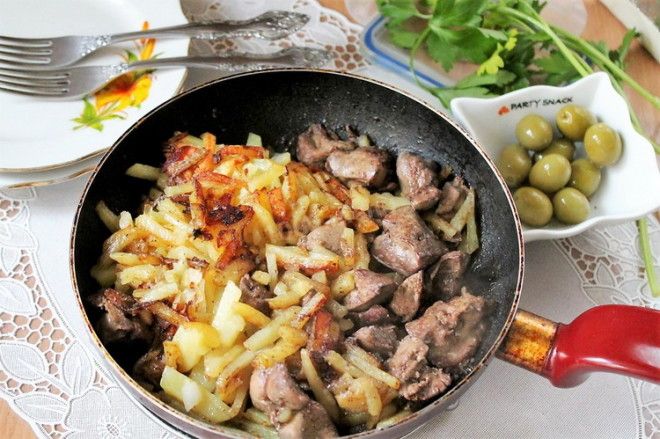 Жареная картошка-с печенью